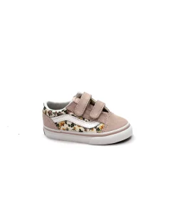VANS OLD SKOOL V RCBIY1 romantic floral pink rosa fiori scarpe bambina sneakers strappi