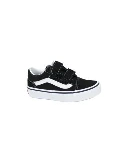 VANS OLD SKOOL V VHE6BT1 nero scarpe bambino sneakers strappi