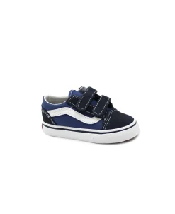 VANS OLD SKOOL V YNVY1 navy scarpe bambino sneakers strappi
