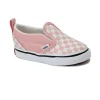 VANS SLIP-ON V BS99H1 powder pin rosa scacchi scarpe bambina sneakers slip on elastico