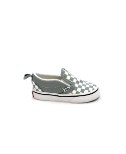 VANS SLIP-ON V D0TEPO1 color theory checkerboard azzurro scacchi bambino sneakers slip on elastico