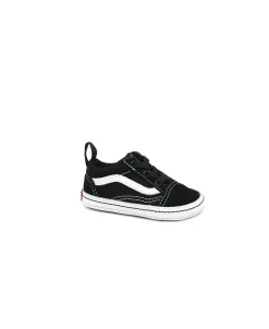 VANS 3U8K6BT1 OLD SKOOL CRIB black white nero scarpe snakers bambino culla laccio elastico