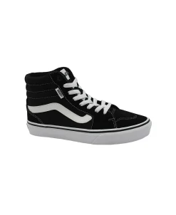 VANS WARD EM7HI1 black gum nero scarpe uomo sneakers lacci tessuto