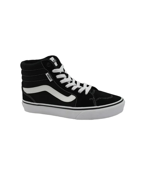 VANS WARD EM7HI1 black gum nero scarpe uomo sneakers lacci tessuto