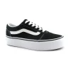 VANS WARD PLATFORM LC1871 black white nero scarpe donna sneakers lacci tessuto