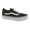 VANS WARD PLATFORM UV1871 black white nero scarpe ragazza sneakers lacci tessuto